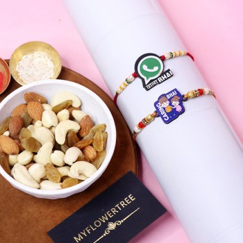 Set Of 2 Rakhi N Dryfruit