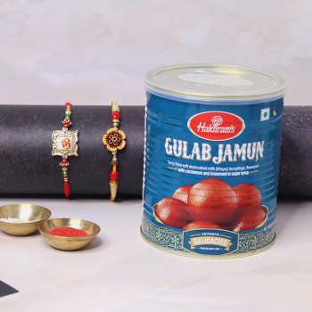 Outstanding Rakhi Set N Gulab Jamun