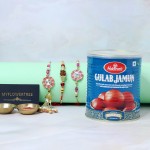 Tasty Gulabjamun with Rakhi sets