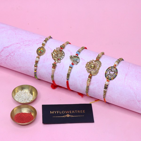 Pack of 5 Best Designer Rakhi Collection