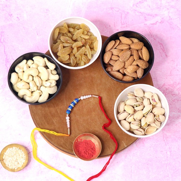 Pearl Rakhi N Dry Fruits Basket