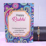Diamond Rakhi with Greeting Card