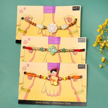 Set of 3 Designer Rakhi Pack