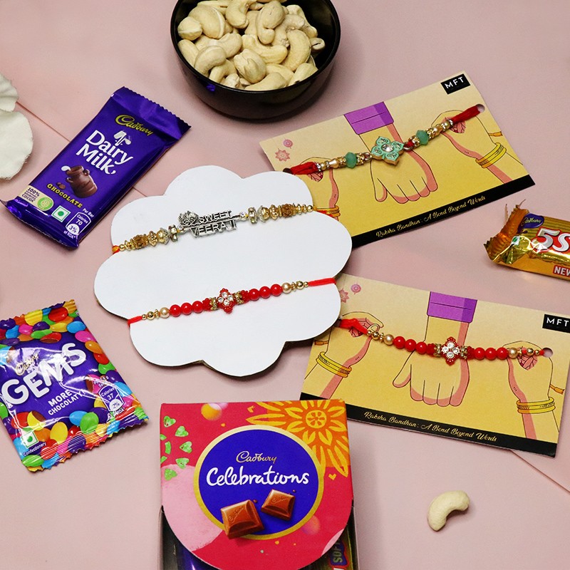 Combo Of Rakhi With Dairy Milk