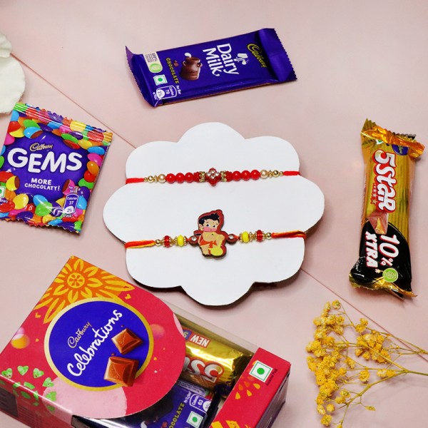 Pretty Pearl Rakhi Combo