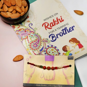 Rudraksh Rakhi Greeting Combo