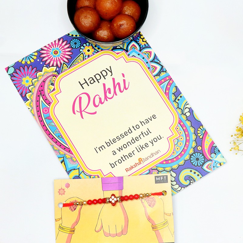 Pearl Rakhi with Gulab Jamun