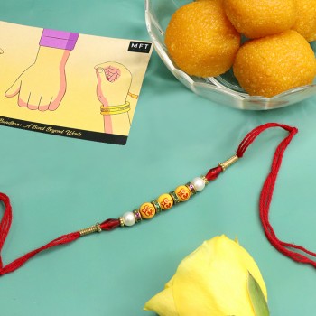 Pearl Rakhi with Laddoo