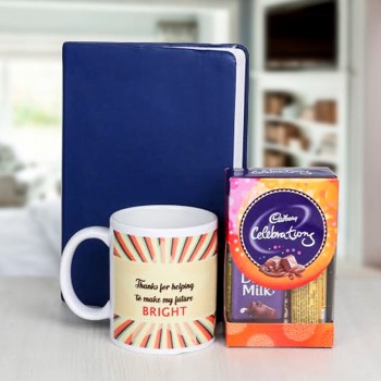 Combo of Cadbury Celebration, Diary and Printed Coffee Mug