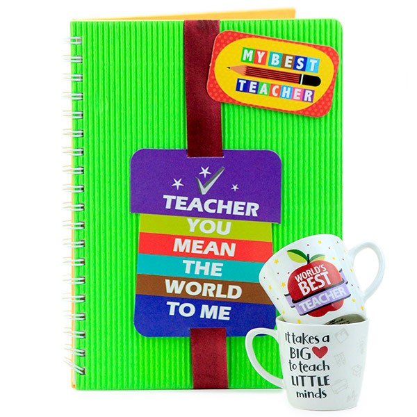 Best Teacher Notebook n Quotation Mugs