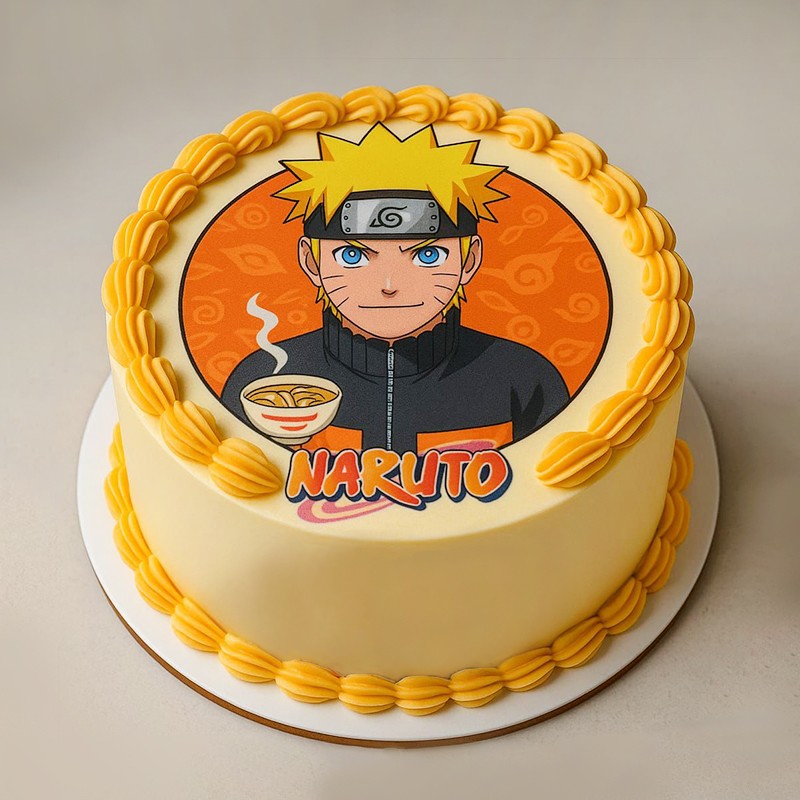 Naruto Theme Photo Cake