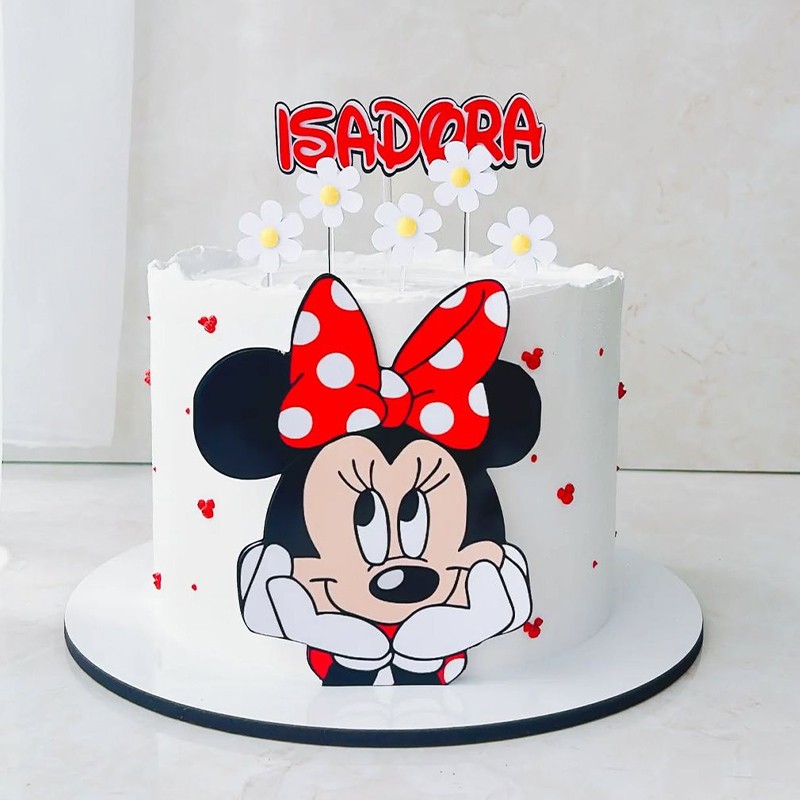 2 Kg Minnie Mouse Theme Chocolate Fondant Cake