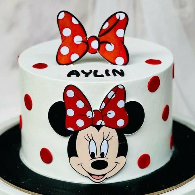 2 Kg Minnie Mouse Theme Chocolate Fondant Cake