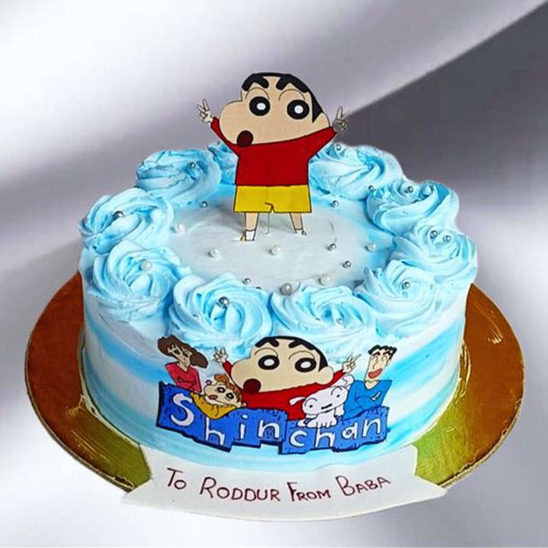 1 Kg Shinchan Theme Chocolate Fondant Cake