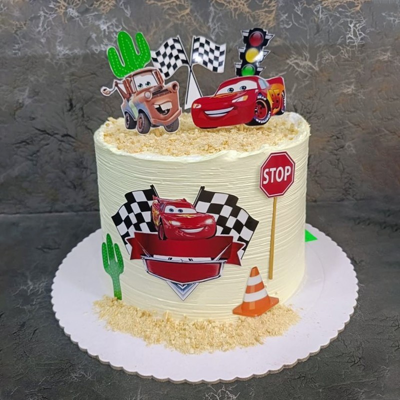 Mcqueen Car Theme Cake 