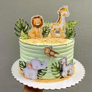 Jungle Theme Chocolate Cake