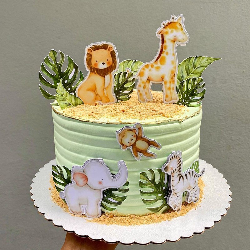 Jungle Theme Chocolate Cake