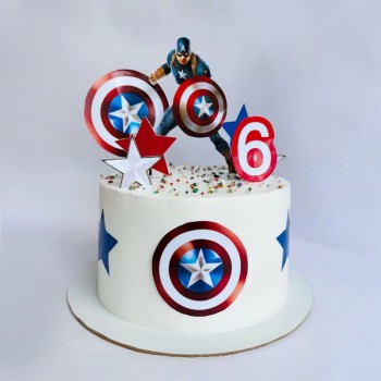 Captain America Theme Cake
